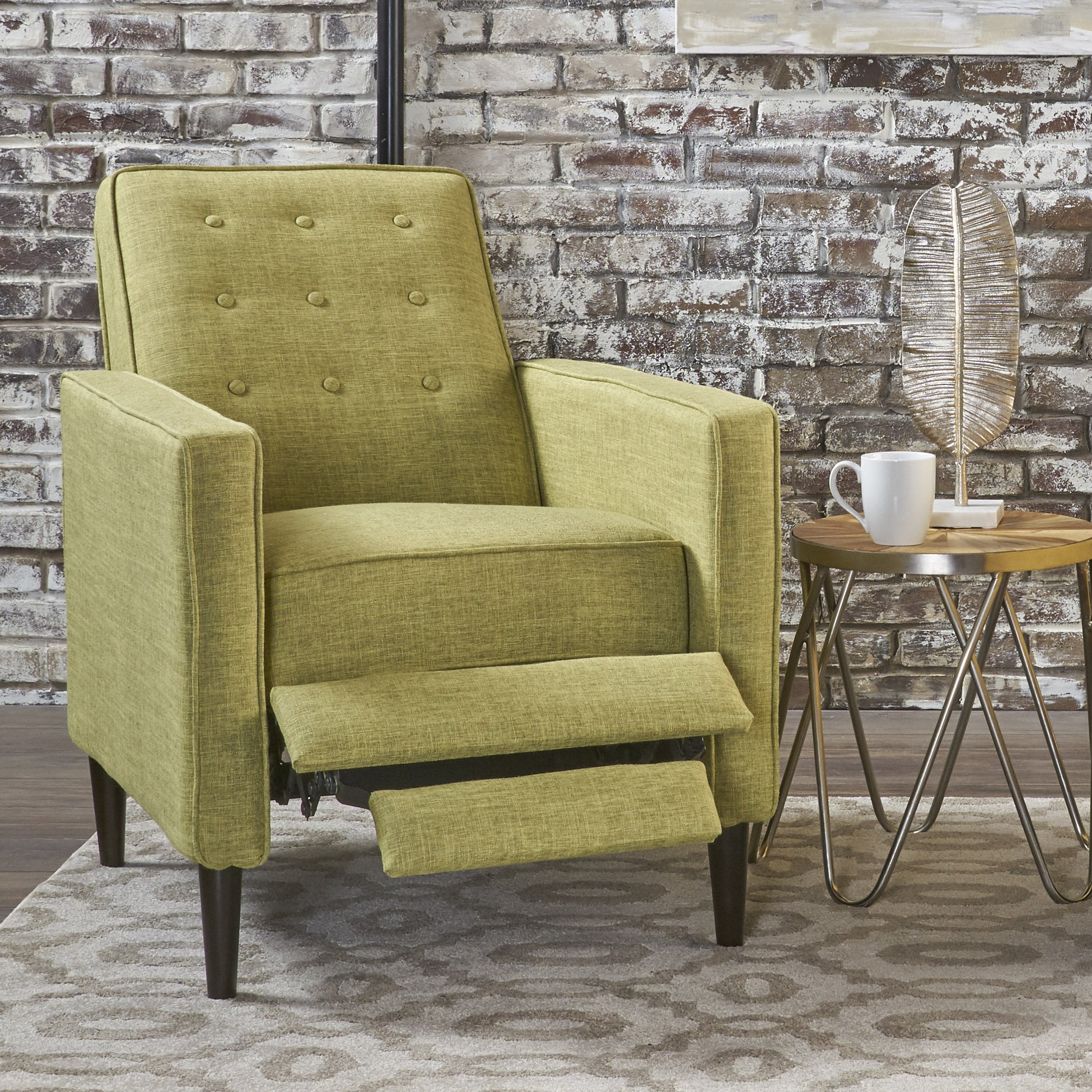 mid century modern tufted back fabric recliner nh173103 mid century modern tufted back fabric recliner nh173103