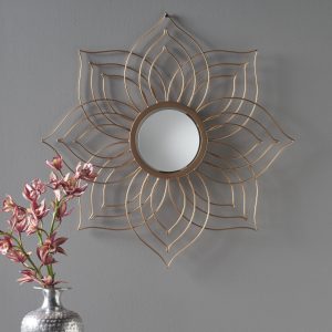 floral finished wall mirror nh880203