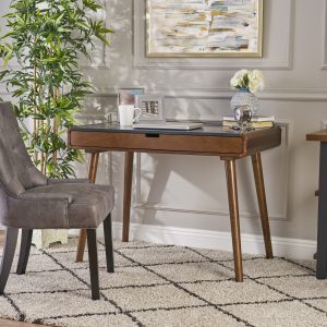 mid century rubberwood writing desk nh646403
