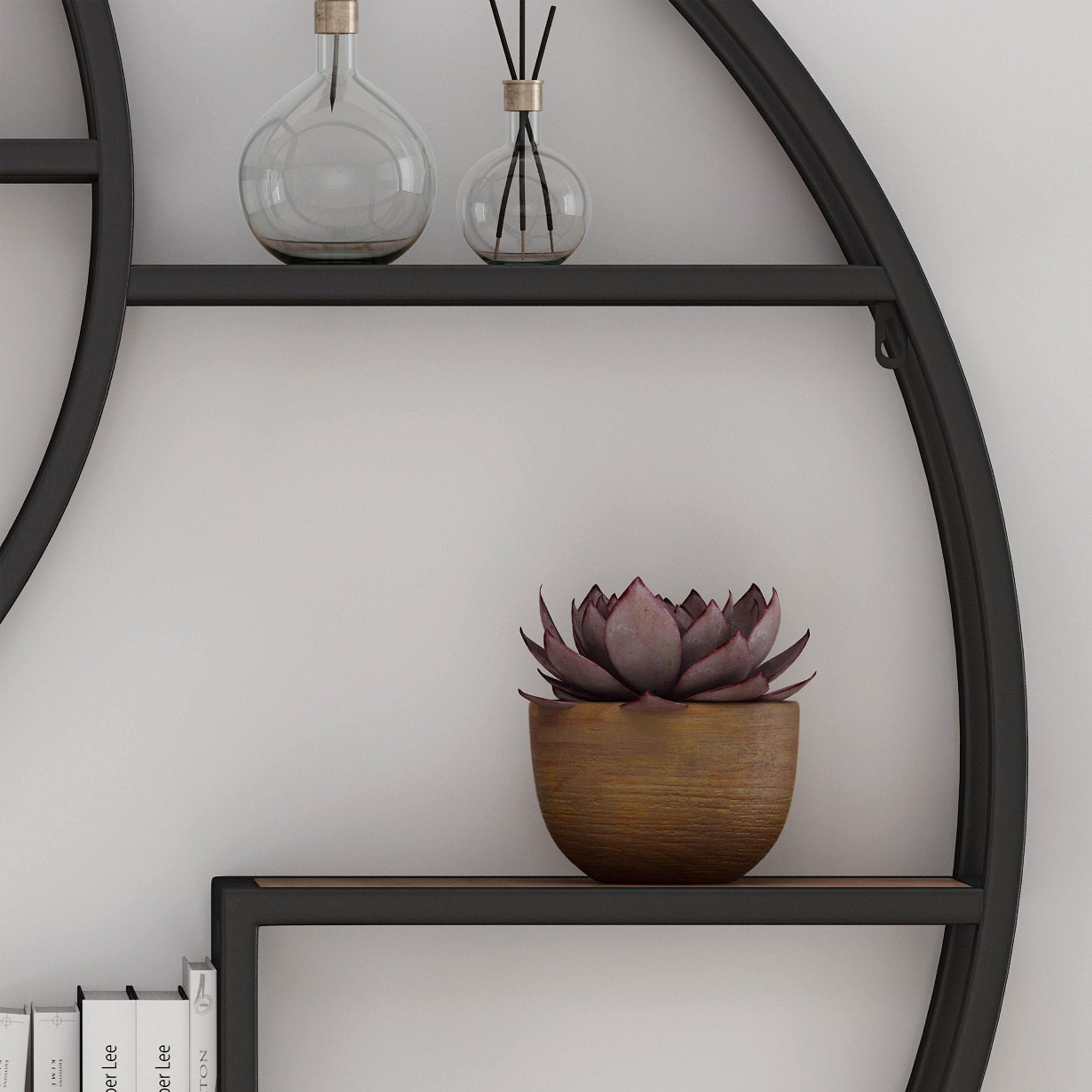industrial wall mount round yin yang floating shelf nh001903 industrial wall mount round yin yang floating shelf nh001903
