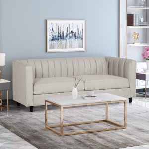 channel stitched fabric 3 seater sofa nh451213