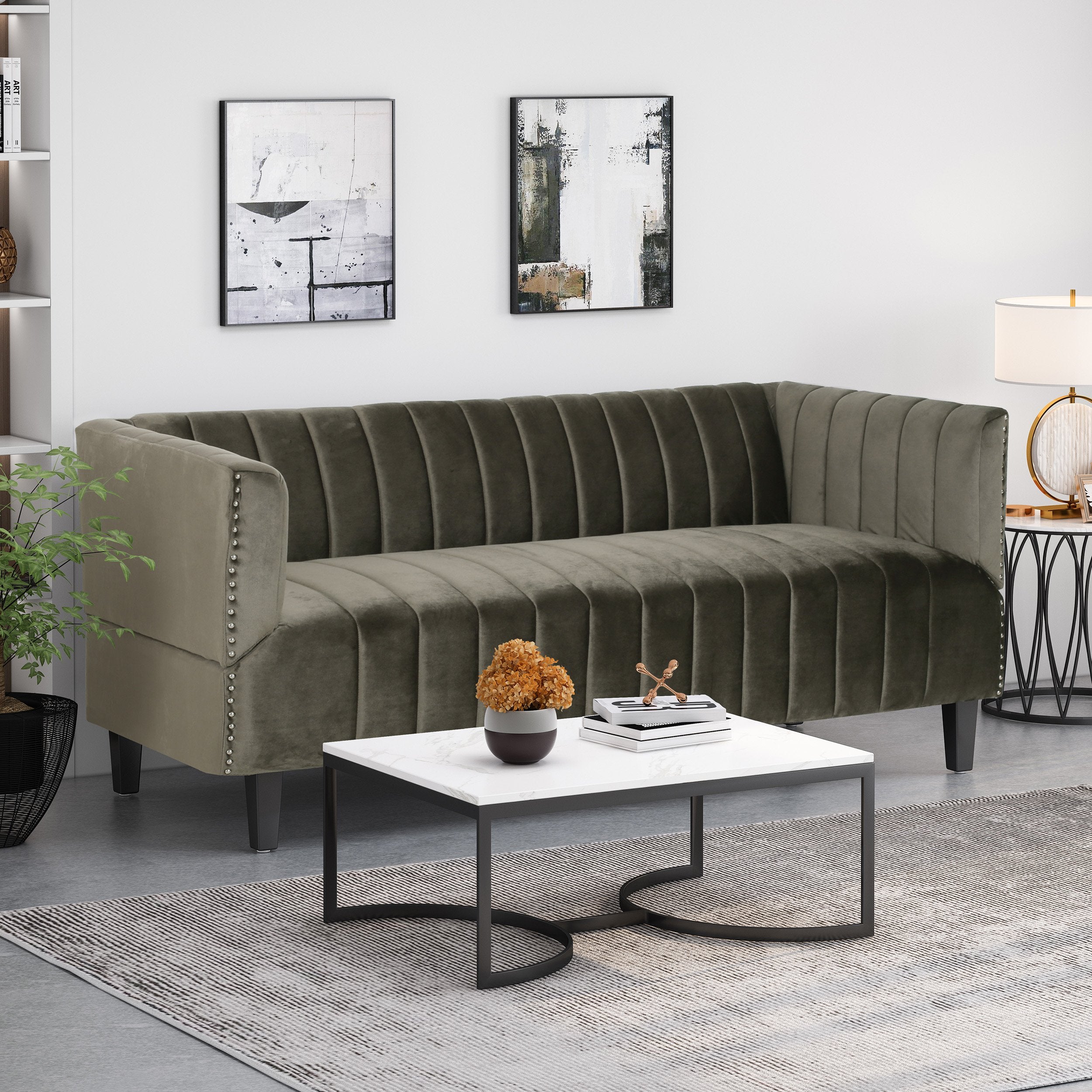 channel stitch velvet 3 seater sofa nh257213 channel stitch velvet 3 seater sofa nh257213